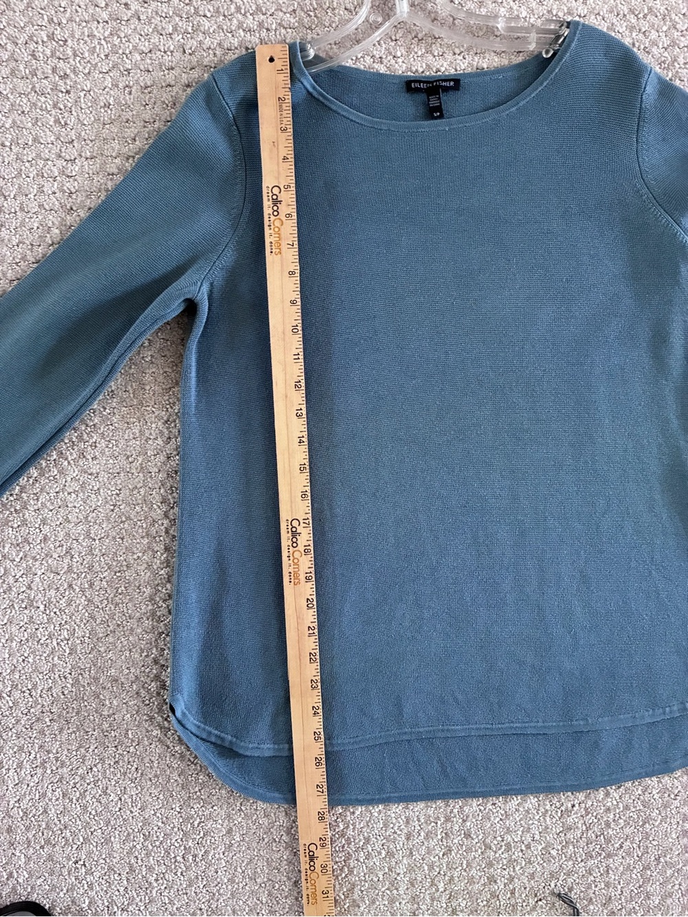 Eileen Fisher Slate Blue Top and Skirt Set - Picture 3 of 4